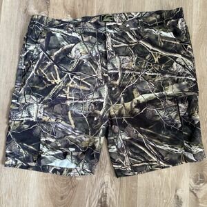 Fishouflage Men Camo Cargo Fishing Shorts Size 3XL Outdoors Mesh Pockets Camping
